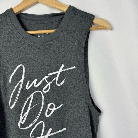 Nike Dri Fit Gray Just Do It Muscle Athletic Tank Top XS - Picture 4 of 5